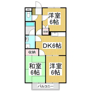 Surplus Threeハイツ緑ヶ丘【1階】の間取り