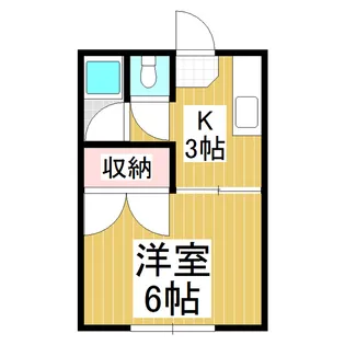 コーポまどか B【1階】の間取り