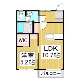 フレグランス・ハッピーTEN A【2階】の間取り