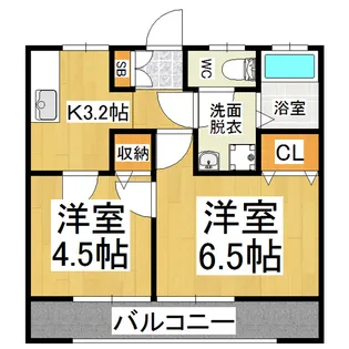 リベルテ穂高【2階】の間取り