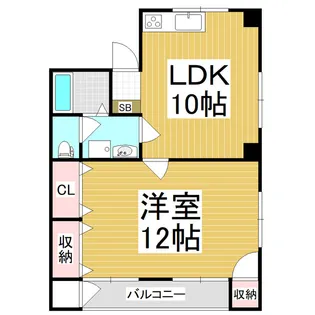 ヴィラ石芝【2階】の間取り