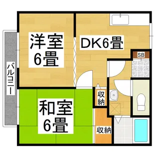 パナハイツグリーンセヴン【2階】の間取り