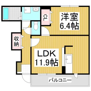 サニーサイド レジデンス【1階】の間取り
