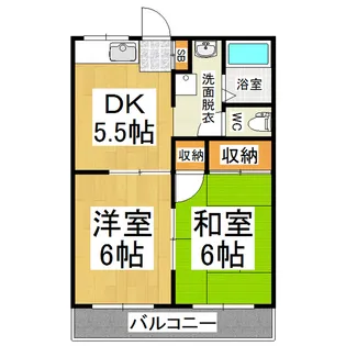 ホワイトブリーズ【203号室】の間取り