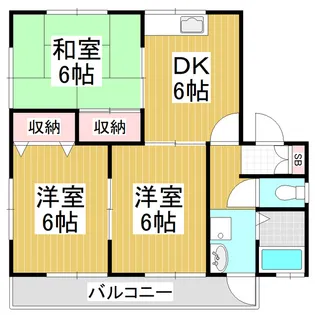 メゾニティ牧野C棟【2階】の間取り