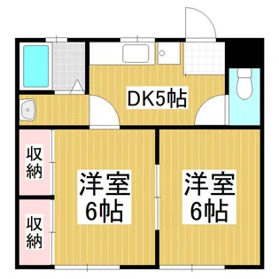 ハピネス松岡【1階】の間取り