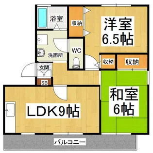 ハイカムールむらい【1階】の間取り