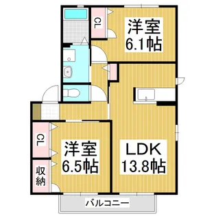 それいゆ B棟【2階】の間取り