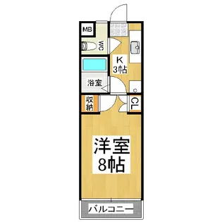 コーポビックヒルズ【2階】の間取り
