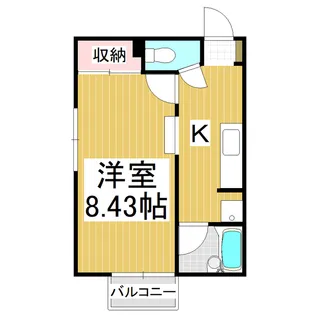 ハイツ信楽 B棟【2階】の間取り