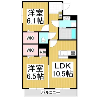 パルコート【1階】の間取り
