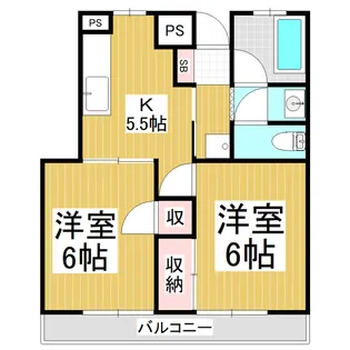 荒川ハイツ【3階】の間取り