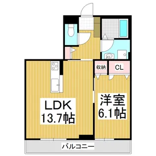 レジデンス エスペランス【1階】の間取り