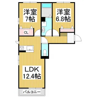 メゾン デ・ラ クラルテ【2階】の間取り
