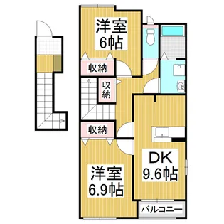 サニーパレス【2階】の間取り