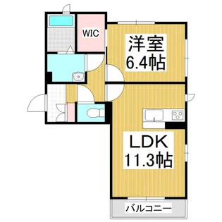 グレイスガーデン高宮【1階】の間取り