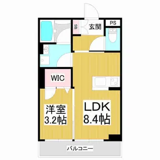 ベレオ高宮【1階】の間取り