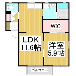 クロワール見附久保 B棟【2階】の間取り