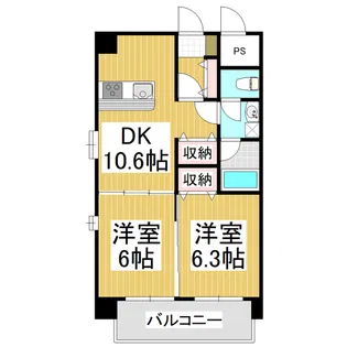 グランビュー東和・安曇野【3階】の間取り