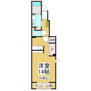 ワーズワースB【1階】の間取り