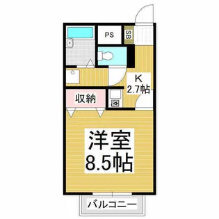 ハイムサンライズB【1階】の間取り