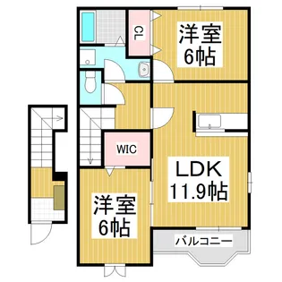アメニティあずみ野F【2階】の間取り