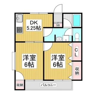 ヴィラ石芝【3階】の間取り