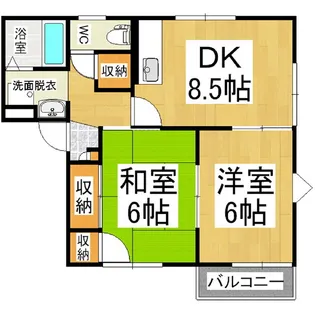 フレグランス南松本【2階】の間取り