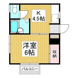 メープル大友【2階】の間取り