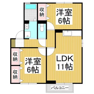 ロイテ・ローゼ【2階】の間取り
