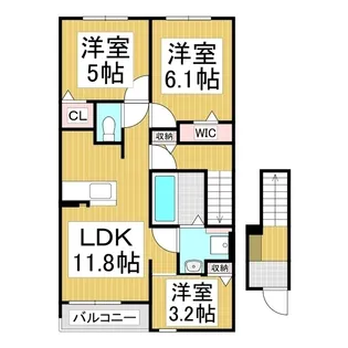 プラッツ・ルーエ【2階】の間取り