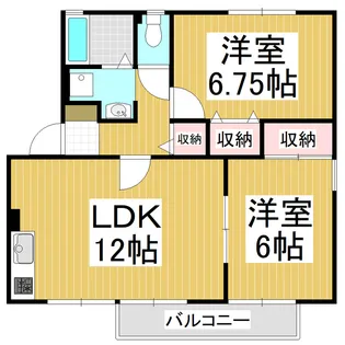 ハイカムール沢村【2階】の間取り