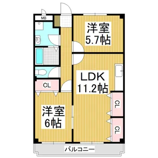 ニューマリッチ愛【3階】の間取り