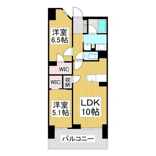 レーベン松本GRIDE 805【8階】の間取り