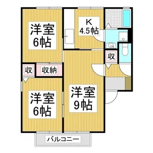 ボンビラス・HOSONO B【1階】の間取り