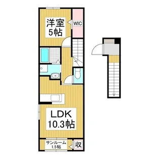 アルバーダ26B【2階】の間取り