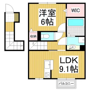 コンフォルタ野溝【2階】の間取り