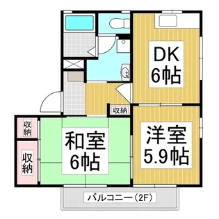 フレグランスMIYA【2階】の間取り