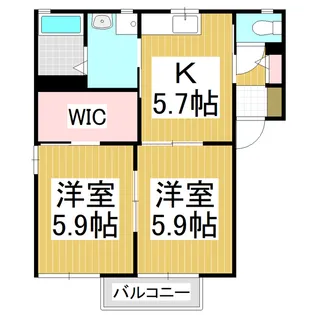 フォーレスももせB棟【2階】の間取り