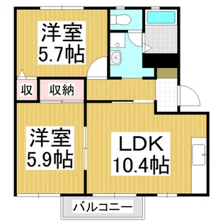 ミレニアム松崎【1階】の間取り
