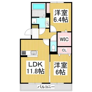グラディコート B棟【3階】の間取り