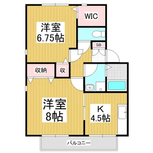 リバーサイドパレスB棟【1階】の間取り