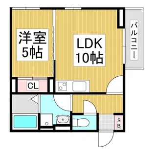 ベルリードマンション島内【2階】の間取り