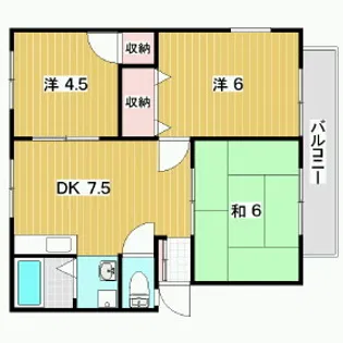 ウィンディア山本【1階】の間取り