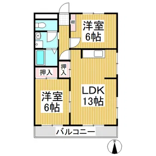 グリンディヒルズ桜井 C棟【1階】の間取り