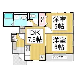 ガーデンハウス yu−u【1階】の間取り