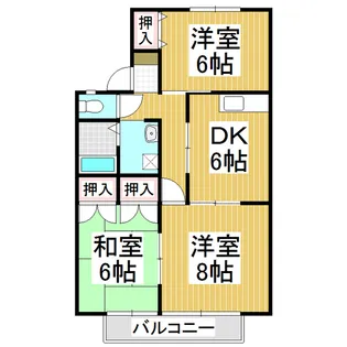 セジュール千曲 A棟【1階】の間取り