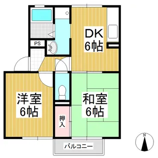 シンプリシティ八幡【2階】の間取り
