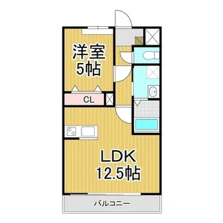 デュアル ベルライン【2階】の間取り