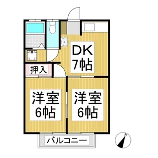 新中島アパート【1階】の間取り
